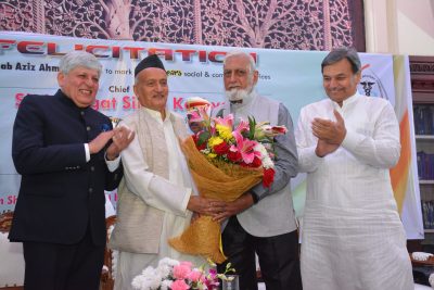 Aziz Makki feted by Governor for 50 years of social service 1