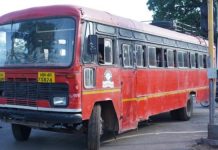 संगमेश्वरहून उमरेकडे जाणाऱ्या धावत्या एसटी बसवर विद्युतवाहिनी कोसळली