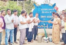 नगर पंचायत सालेकसा येथे पाणी टँकरचे लोकार्पण