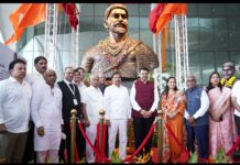 नवी मुंबई आंतरराष्ट्रीय विमानतळावर छत्रपती शिवाजी महाराजांच्या भव्य पुतळ्याचे अनावरण